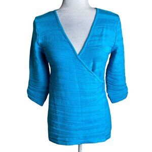 Verve Ami NWT $78 Faux Wrap V-Neck Sweater Women's Sz PETITE Small